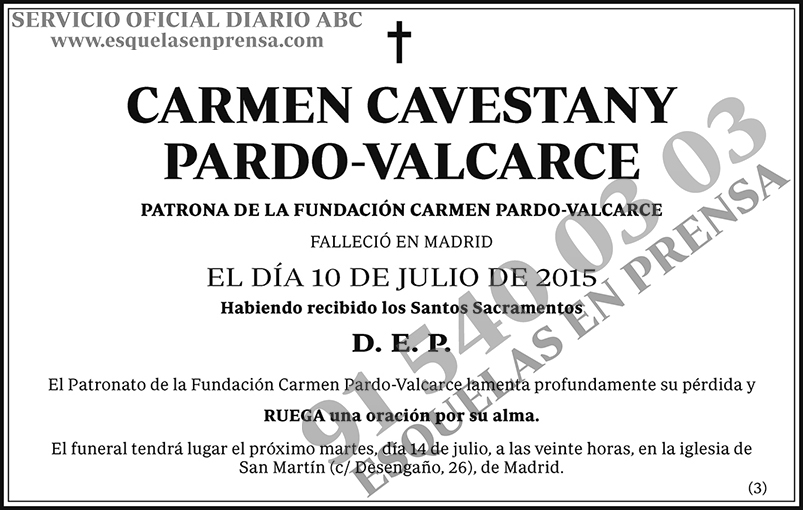 Carmen Cavestany Pardo-Valcarce
